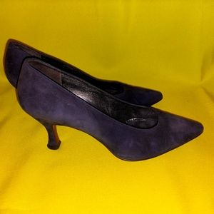 Vintage Real Suede Women Shoes Dark Blue Bravo Browns Spain